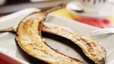 Gebackene Kokos Banane