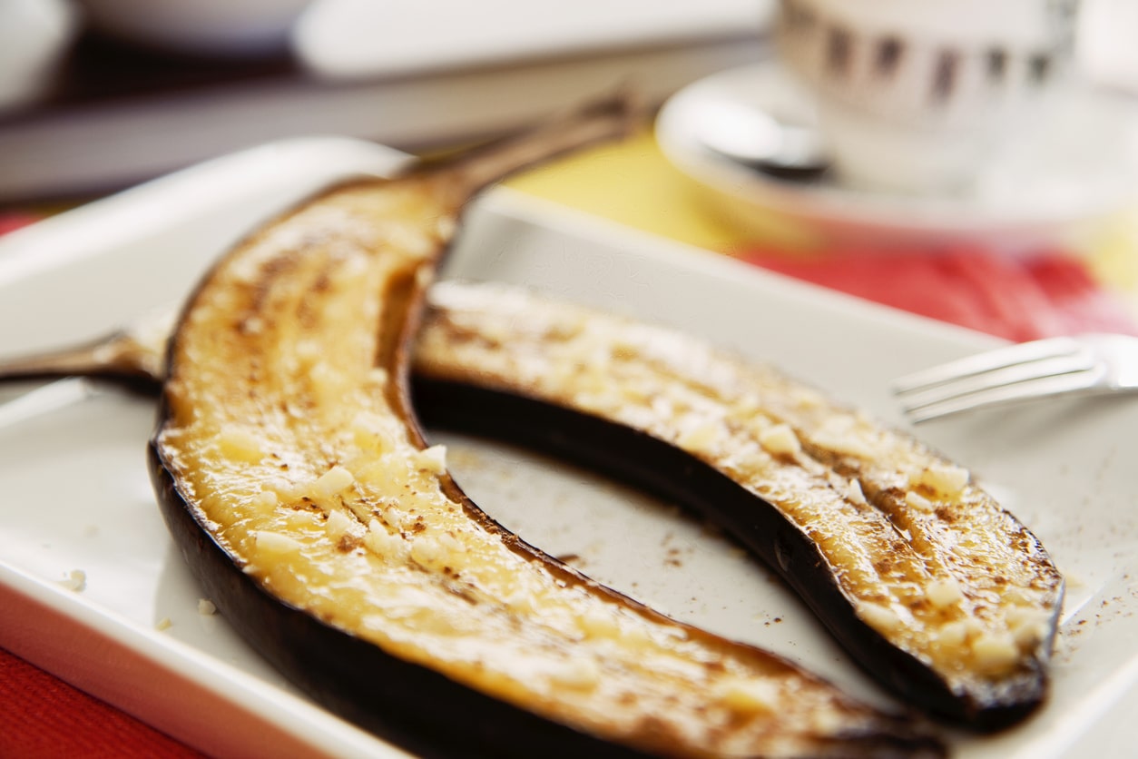 Gebackene Kokos Banane