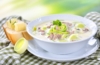 Käse-Lauch-Suppe mit Hackfleisch